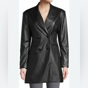 Apparis Ciara double-breasted blazer dress Medium NWT Black